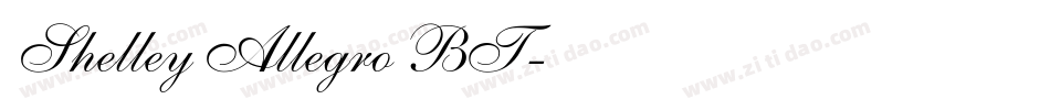 Shelley Allegro BT字体转换
